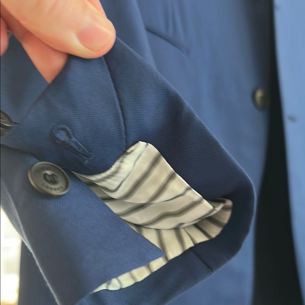 Burberry Blue Sport Coat - Picture 4 of 15